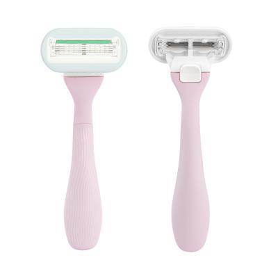 China New Arrival D957L Five Blades System Ladies Razor With Metal Handle Head Big Razor Refill Shaving Razor Blade for sale