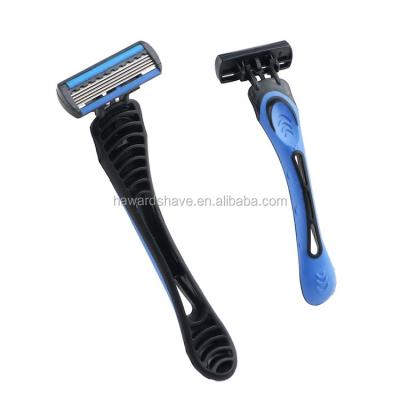 China Haward D515L Five Blade Five Blades With Lubricating Stirp Rubber To Handle Swivel Type Disposable Razor for sale