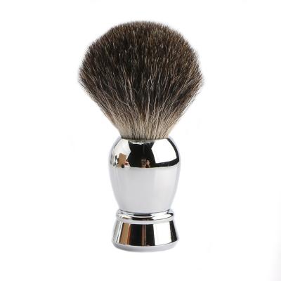 China Professional Metal Handle Badger Hair Salon Classic Wet Shaving Shaving Brush D816 For Gentleman for sale