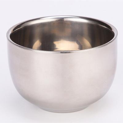 China Wholesale High Quality Bowl D836 Double Layer Stainless Steel Shaving Soap Bowl for sale