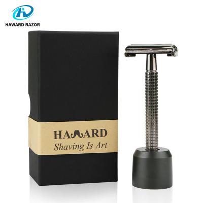 China High Quality Double Edge Double Edge 1 Razor+1 Blade Parco Razor Stand+Gift Blade Men's Shaving Razor For Men's Gift Set for sale