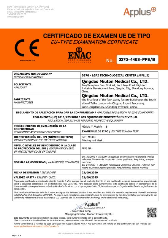 CE - Qingdao Miuton Medical Co., Ltd.