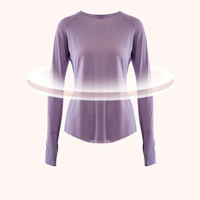 China Amazon Breathable Hot Sale Long Sleeve Yoga Jackets Plus Size Sports Yoga Tops Women's Running Coat Workout Wear Gym Fitness Sports Casual for sale