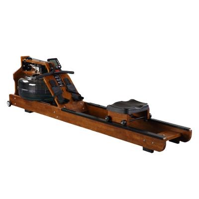 China Universal Commercial Wooden Gym Equipment Water Rower Rowing Machine Rowing Machine Strength Training Cardio for sale