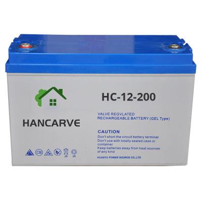 China High quality home appliances battery 12v 200ah deep cycle battery discount price for sale