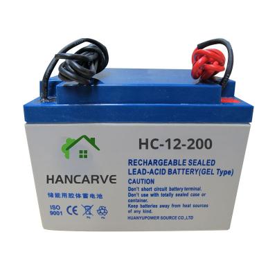 China Household appliances 12v 100ah 150ah 200ah 250ah gel battery inverter lead acid battery for solar system for sale