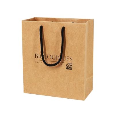 China Recyclable Customized Jewelry Karft Paper Bags With Your Own Logo Custom Printed for sale