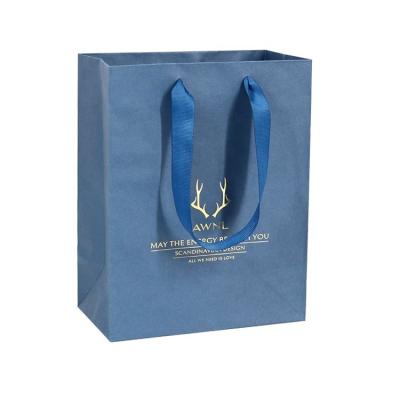 China Recyclable Custom Printed Shopping Mini Kraft Black Mini Gift Bag With Handle for sale