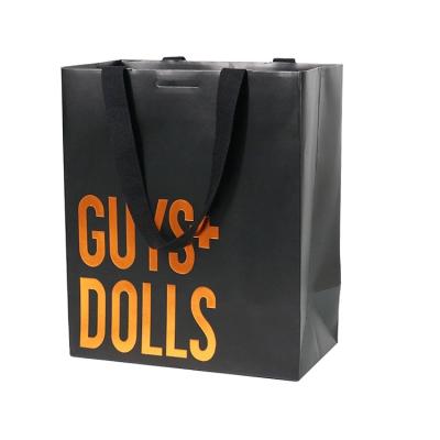 China Recyclable Custom Logo Printed Shopping Kraft Paper Bag With Handle for sale