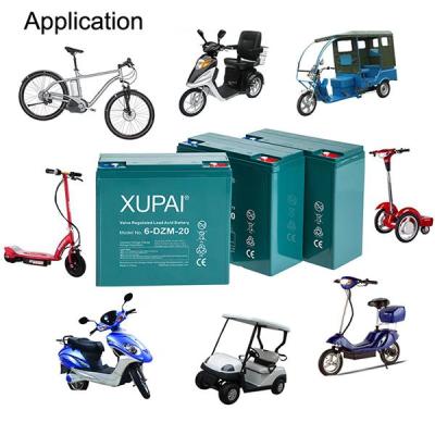 China Ebike High Performance Xupai 12V20ah Deep Cycle Battery For ebike for sale