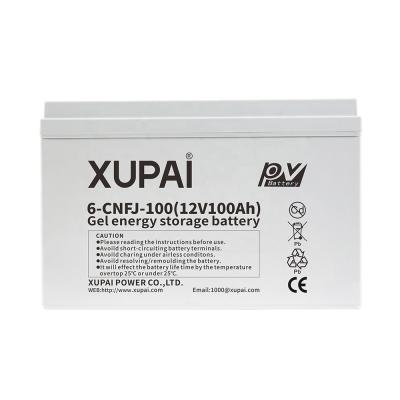 Κίνα XUPAI Updated Electric Power Systems 12V 100ah 6-CNFJ-100 Gel Solar Battery Deep Cycle Batteries προς πώληση