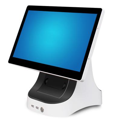 China White Color POS PC Touch Screen Cashier All In One Machine 2+32GB POS Systems 15 Inch Equipment for sale