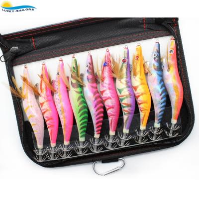 China Custom high quality bait fish logo angling lures kit yamashita jigging squid kit set artificial fishing for sale