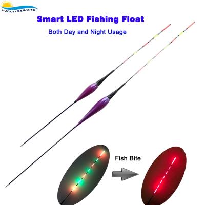 China Fishing Float Smart Electric Fishing Floats LED Night Fishing Luminous Fish Bite Color Trick Red for sale