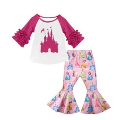 China Casual Hot Selling 100% Kids Clothing Set Cotton Boutique Girls Outfits for sale