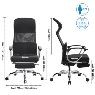 China Adjustable (height) Wholesale Hot Sell Office Mesh Ergonomic Office Chair with Footrest Office Breathable Mesh Computer Chair for sale