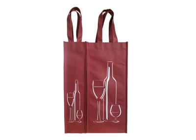 China Personalized Non Woven Single Bottle Wine Tote Silk Screen Environmental Friendly for sale