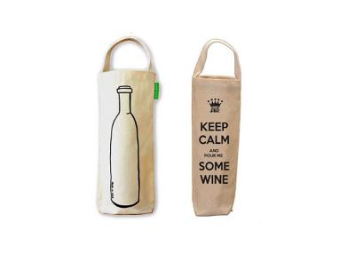 China Ultar Slim 100% Cotton Wine Bottle Bags Wine Carrying Handbag Moderen Stylish for sale