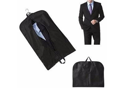 China Traveling Packing Black Mens Garment Bag Laminated Foldable Suit Bag for sale