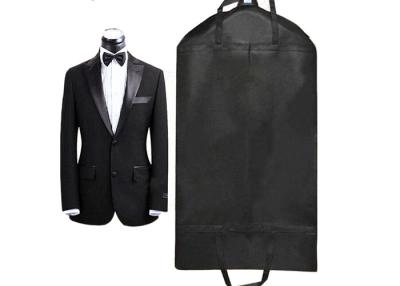 China Black Shiny Laminated RPET Suit Garment Bag Mens Suit Bag Foldable Waterproof for sale