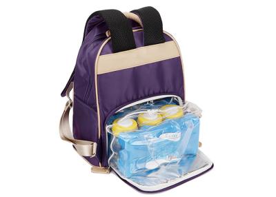 China Double Insulated Breast Milk Nylon Cooler Backpack Bag With Separated Layers for sale