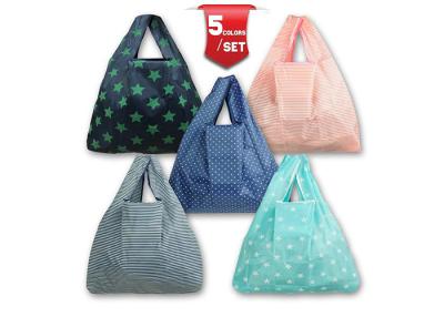 China 100% 210D Nylon Foldable Tote Bags Recycled With Five Different Styles for sale