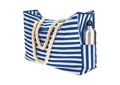 China Blue Sky Oxford Waterproof Beach Bags And Totes 12A Canvas Polyester Handbags for sale