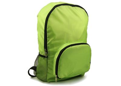 China Personalized Multi Package Green Fold Up Rucksack Durable Double Zipper for sale