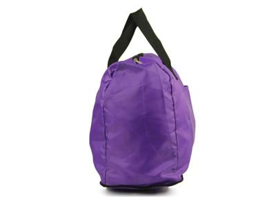 China Purple Polyester Foldable Travel Bag Storage Organizer Luggage Handled for sale