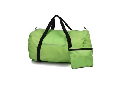 China Lightweight Green Color Foldable Travel Luggage Bag Circle Hot Long Handles for sale