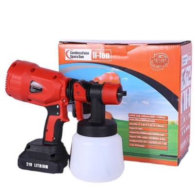 China High Spraying Effect Portable Electric Paint Spray Gun 21V Lithium Battery Paint Spray Gun 800Ml for sale