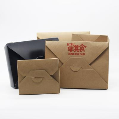 China Custom Made Recyclable Printed Folded Fried Chicken Box Paper Food Packaging Takeout Box for sale