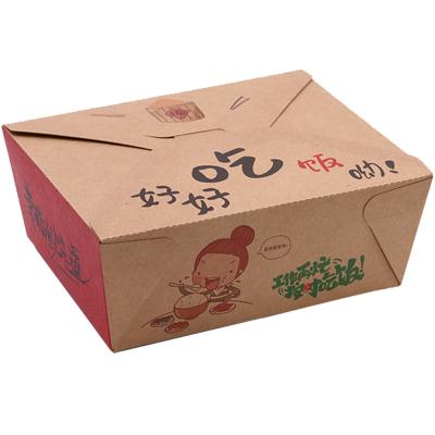 China Recyclable Food Grade Paper Take Away Packaging Fried Chicken Box for sale