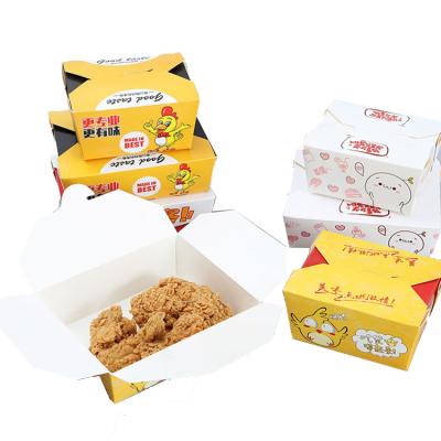 China Manufacturer Recyclable Professional Fried Chicken Packaging Box Take Away Paper Box Fried Chicken Packaging Box for sale