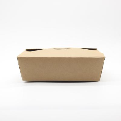 China Recyclable Custom Food Take Away Food Grade Brown Kraft Paper Boxes for sale