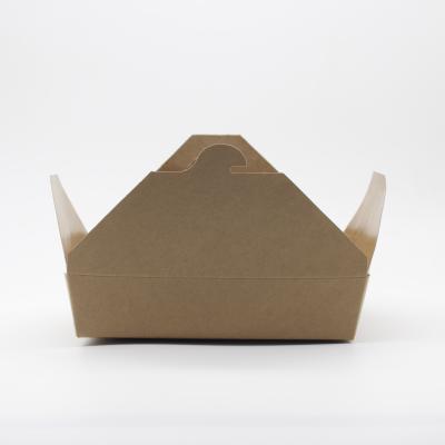 China Biodegradable Kraft Paper Fast Food Box Take Away Lunch Box for sale