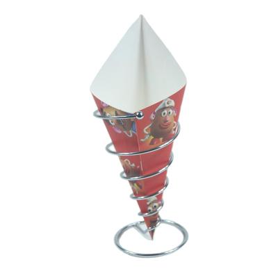 China Disposable Backing For Custom Printed Disposable Paper Cones For Fries And Snacks for sale