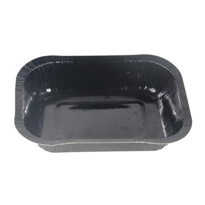 China Oil And Waterproof PET Snack Box Packing Tray Fast Food Paper Eco Food Tray for sale