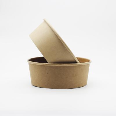 China Recyclable Disposable Eco Friendly Customizable And Printable Paper Push Salad Bowl for sale