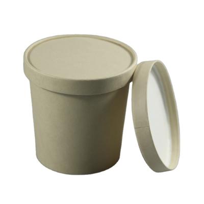 China Disposable Paper Porridge Bucket Logo Soup Biodegradable Custom Mug for sale