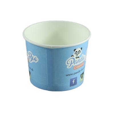 China Biodegradable Paper Ice Cream Bowl / Ice Cream Paper Cup Ice Cream Containers for sale