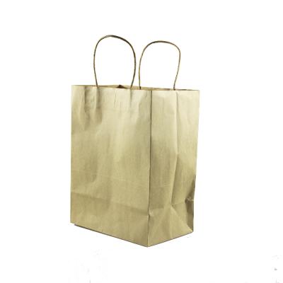 China Recyclable disposable biodegradable paper bags with handles are available to order for sale