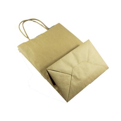 China Recyclable Disposable Eco - Friendly Paper Bags With Handles Accept Custom Printing for sale