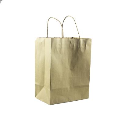 China Biodegradable Accept Custom Printing Kraft Paper Bag With Handle Recyclable Paper Shopping Bag for sale