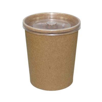 China Oil And Waterproof Manufactured Coated Kraft Paper Wrapping Soup Cup Bowl With Lid for sale