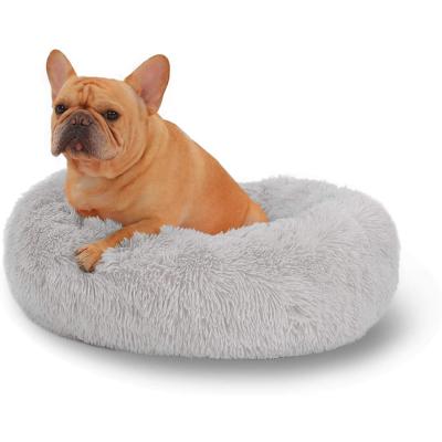 China Hot Selling Popular Goods Breathable Comfortable Dog Bed Standard Size Dunut Dog Bed Many Colors for sale