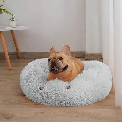 China Deep Sleep Breathable Wholesale Washable Winter Multi-colors Donut Dog Warm Dog Bed for sale