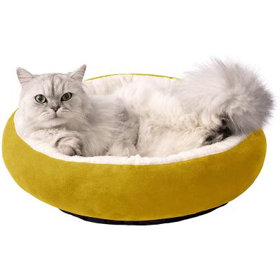 China Wholesale High Quality Best Cooling Pet Round Soft Comfortable Dog Bed With PP Filling for sale