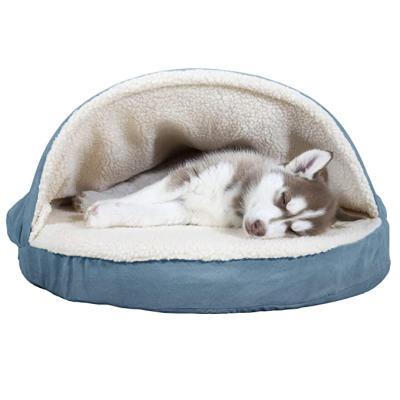 China Mechanical Wash Care Round Nest Snuggery Burrow Blanket Therapeutic Pet Bed for sale