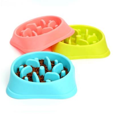 China Sustainable Wholesale White Feeding Custom Food Slow Eat Dog Travel Personalized Water Feeding Bowl Slow Food Feeding Feeder for sale